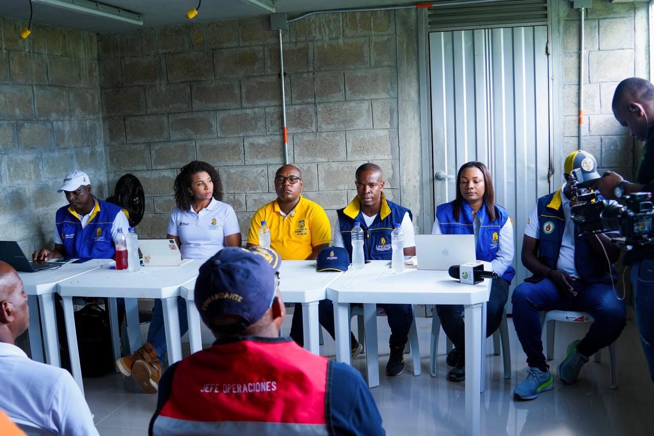 Consejo Departamental de Gestión del Riesgo en Chocó por vendaval en Condoto. Foto: UNGRD