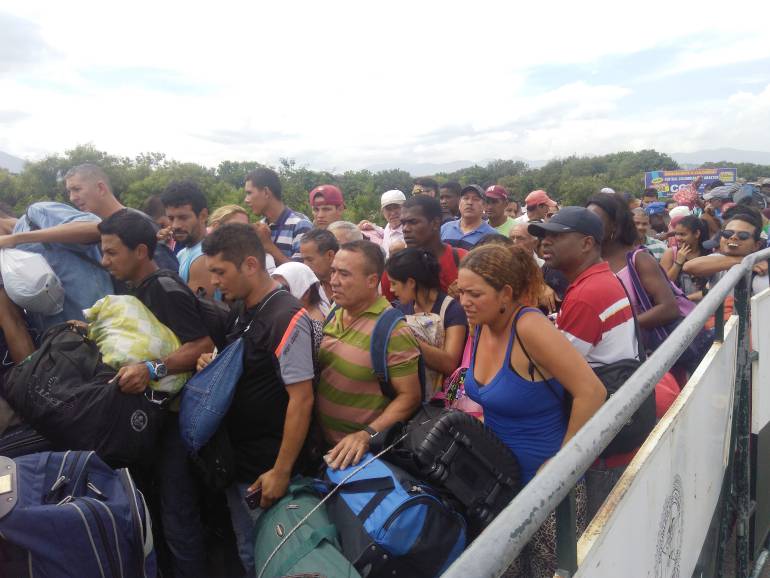 Venezolanos en la frontera