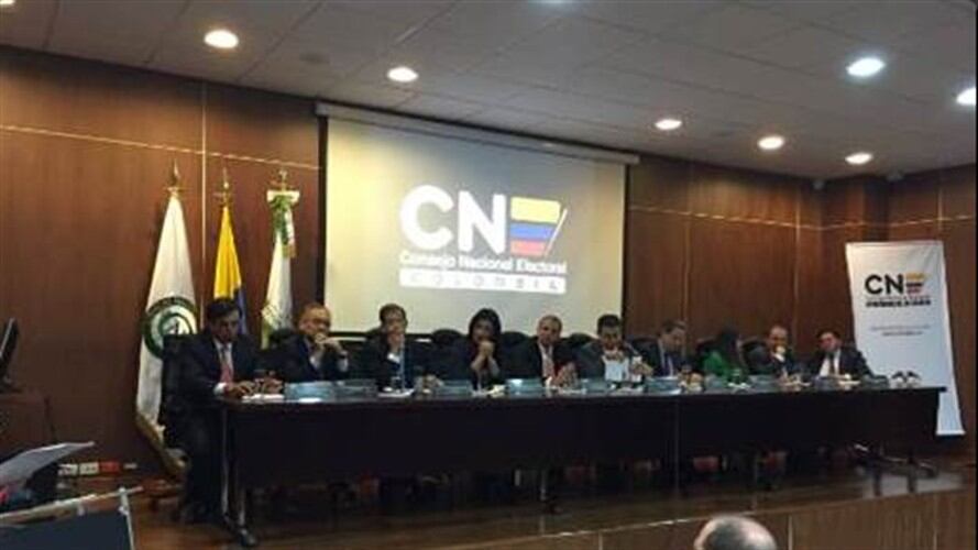 Consejo Nacional Electoral. Foto: cuenta en Twitter @CNE_COLOMBIA