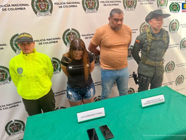 Alias '115' y su pareja sentimental. Cortesía: Fiscalía General