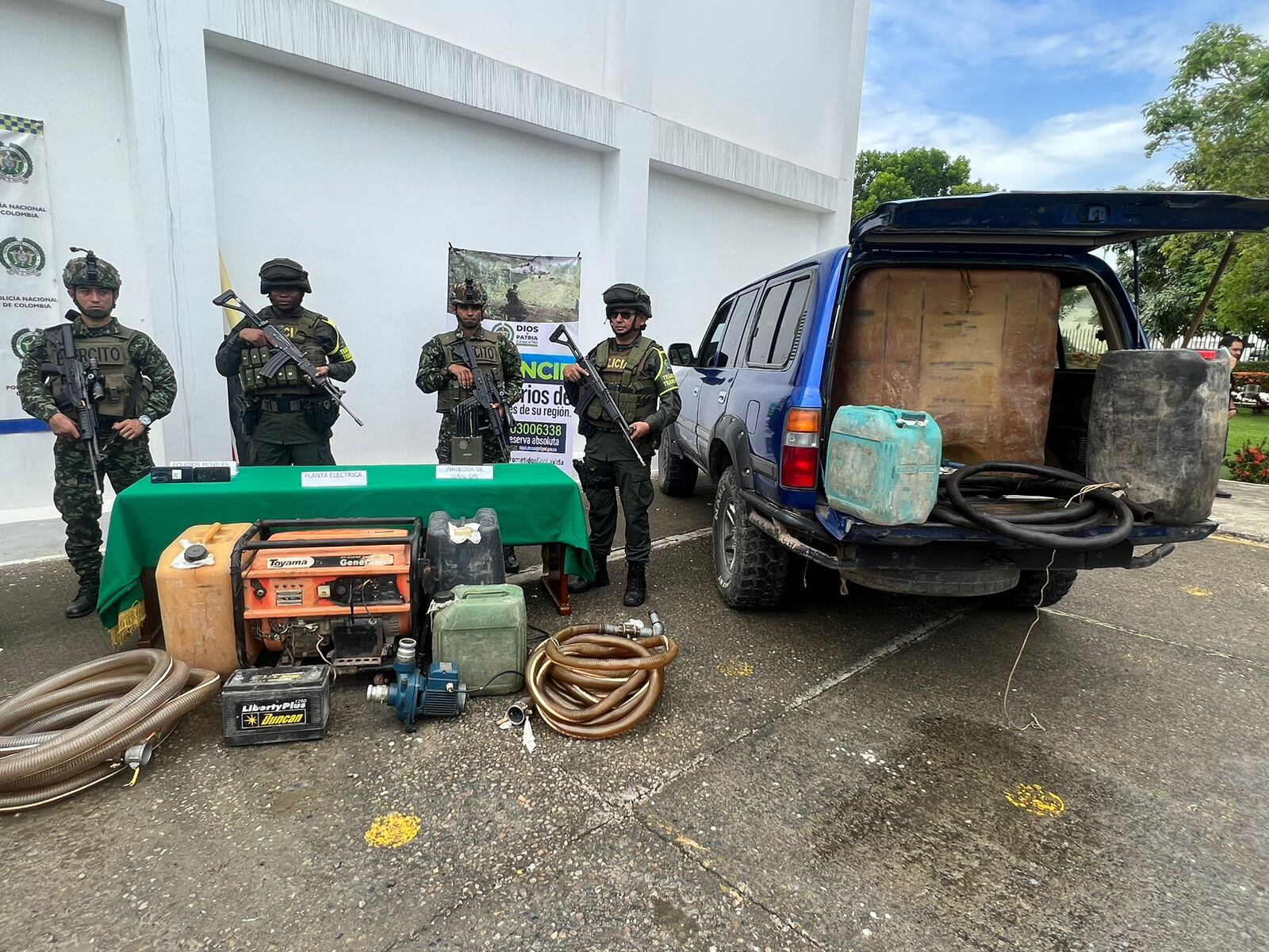 Operativo por hurto de vehículos para transporte de hidrocarburos