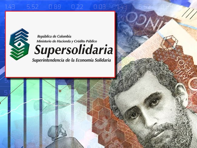 SuperSolidaria e imagen de referencia de economía. Fotos: SuperSolidaria / Getty Images