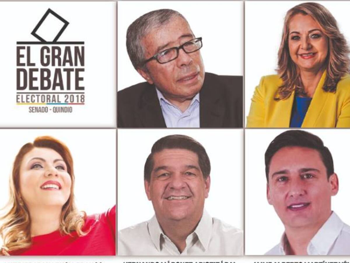 Hoy debate candidatos al Senado por el Quindío