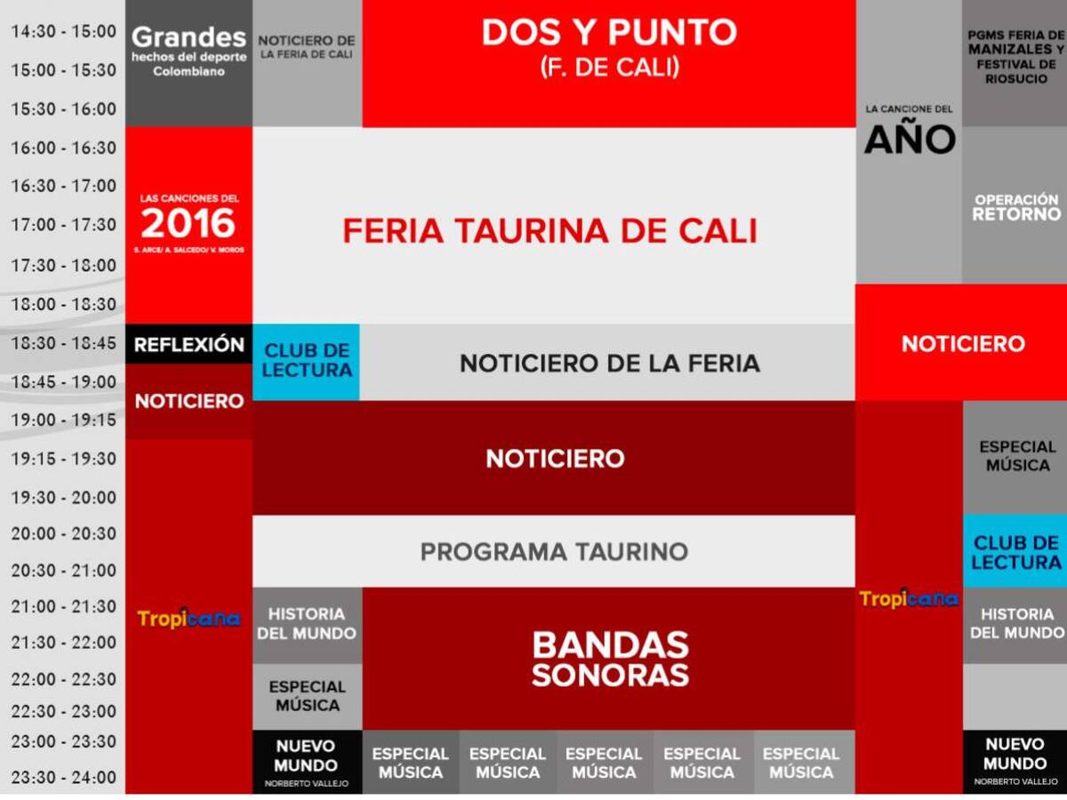 Consulte nuestra programación en fin de año