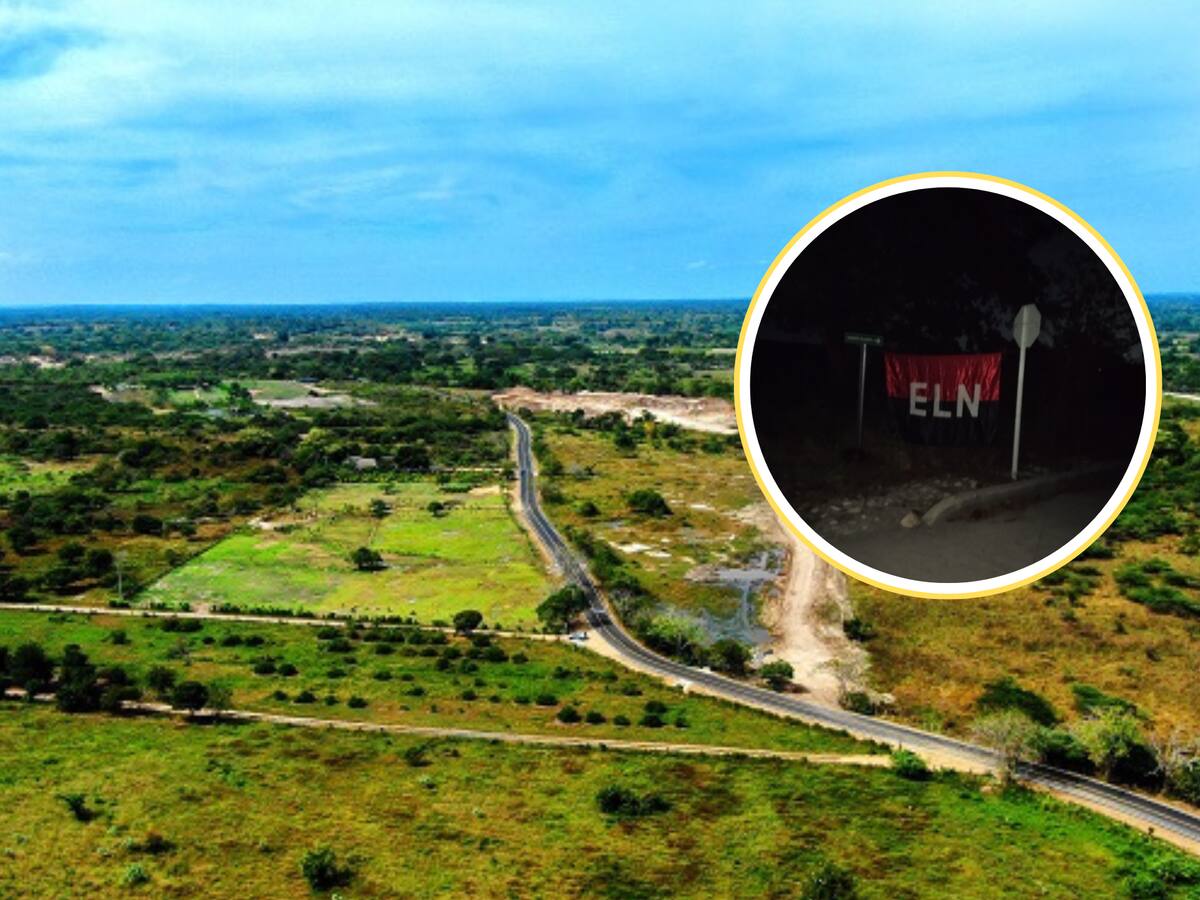 Aparece bandera del ELN en vías del Atlántico