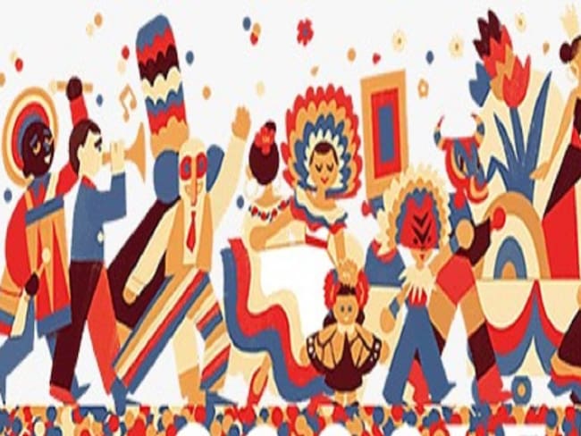 Google hace mención del Carnaval de Barranquilla en su doodle