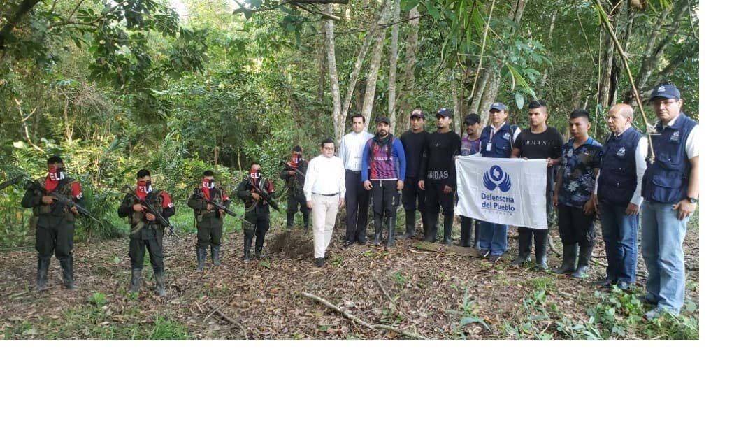 Liberados por el ELN  / Cortesía Defensoría del Pueblo