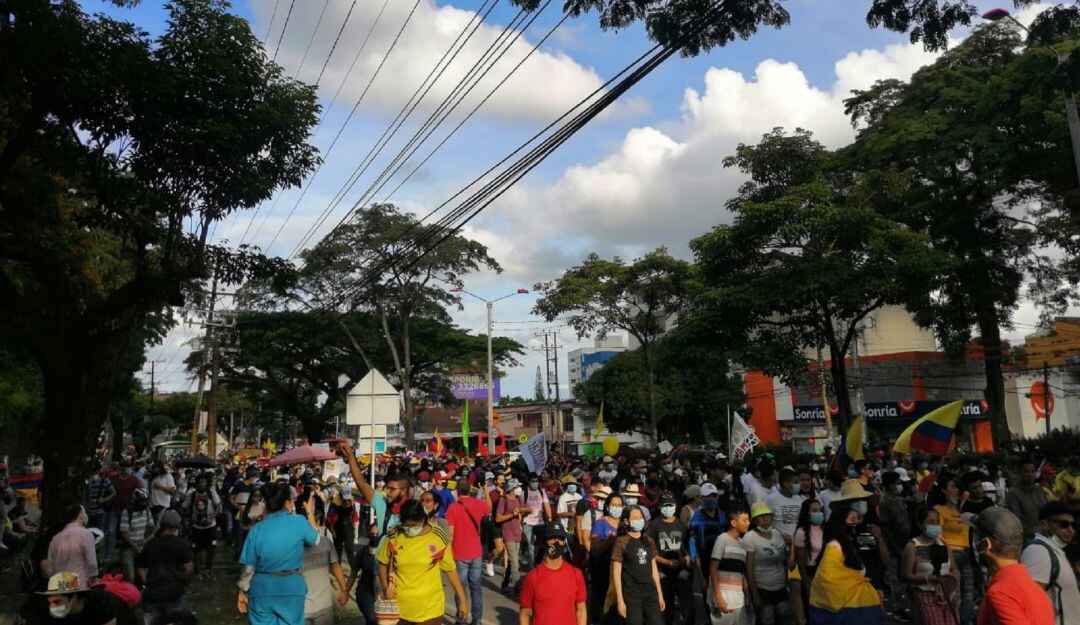 La marcha inició en la calle 42 con carrera Quinta. 