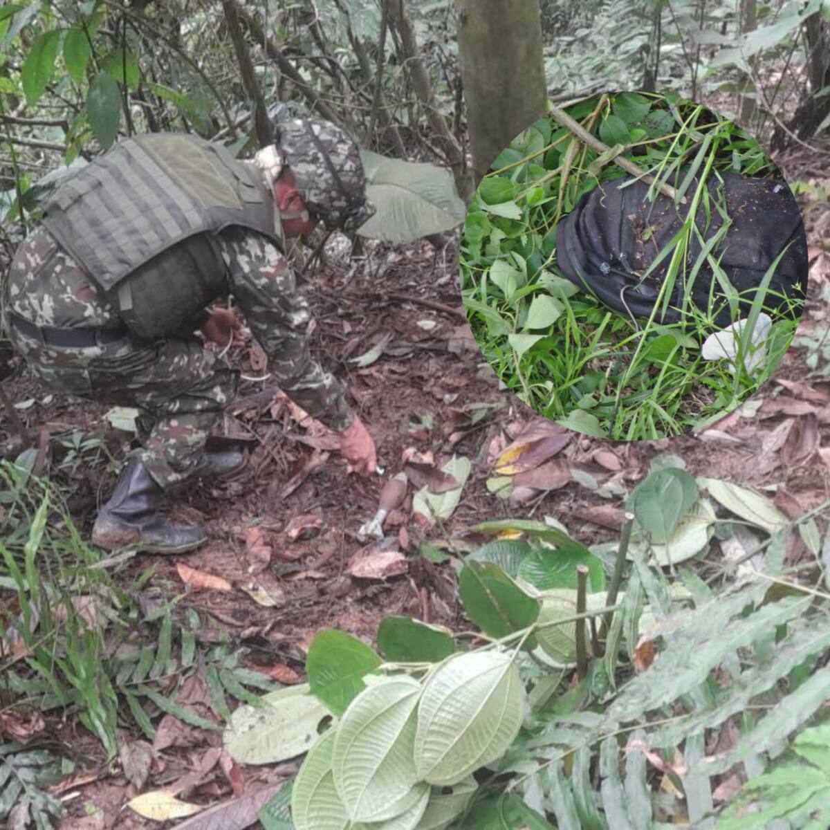 El ELN dejó abandonada una maleta con explosivos en la vía a la costa Atlántica en Valdivia