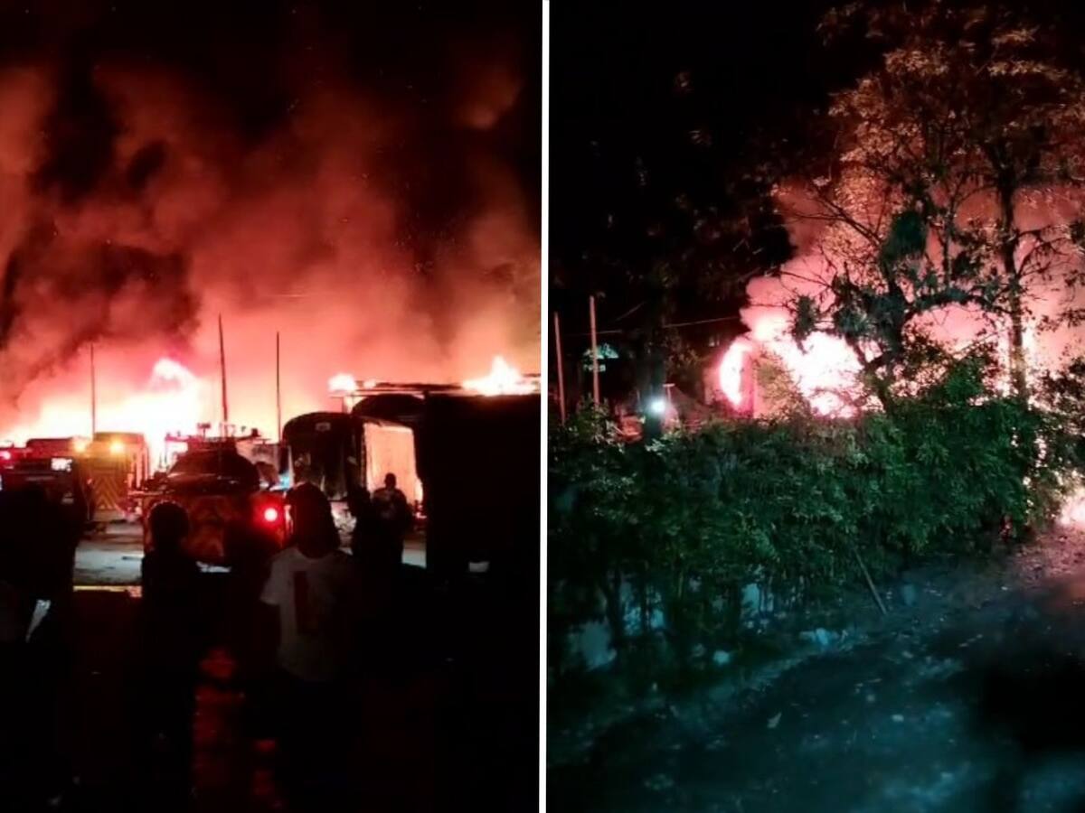 Incendio en parqueadero de La Virginia, Risaralda, deja pérdidas millonarias