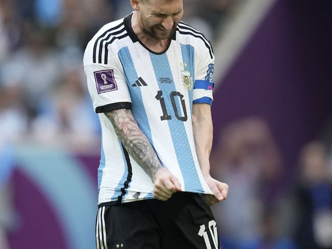 Lionel Messi en la derrota de Argentina,.