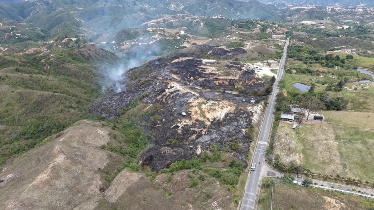 Incendio forestal en zona rural de Ocaña, Norte de Santander, consumió 10 hectáreas de vegetación
