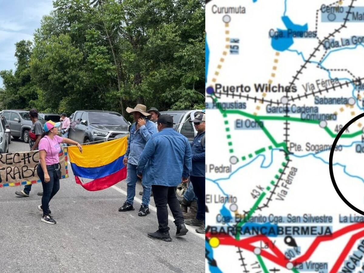 Bloquean la Troncal del Magdalena Medio, manifestantes exigen el derecho al trabajo