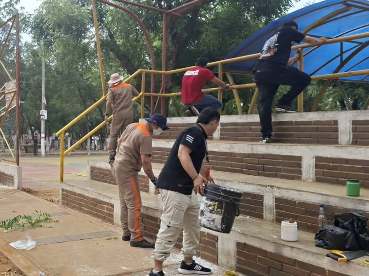 Resocialización de reclusos con obras en parques de Cúcuta