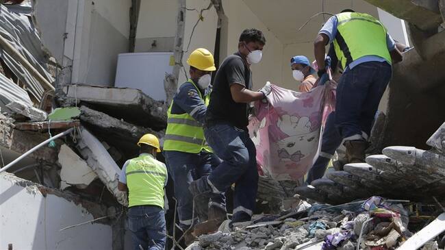 Colombiano oriundo de Cauca falleció en el terremoto ocurrido en Ecuador. Foto: Associated Press - AP.