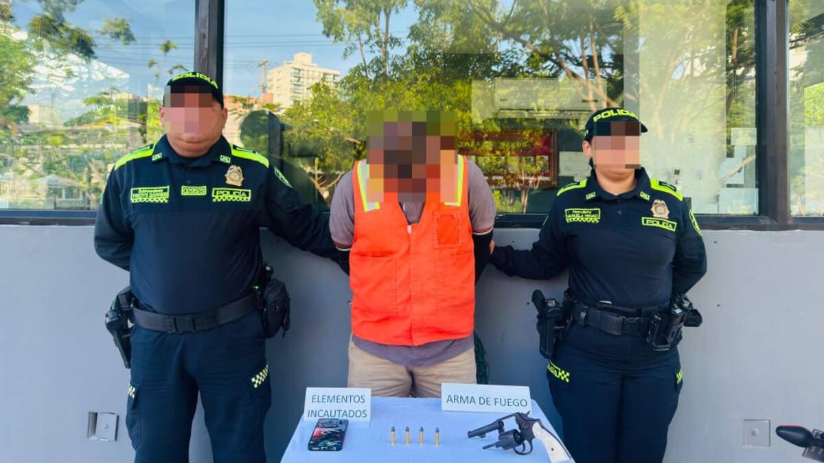 Capturado un presunto delincuente con un arma de fuego en el sector de Chambacú