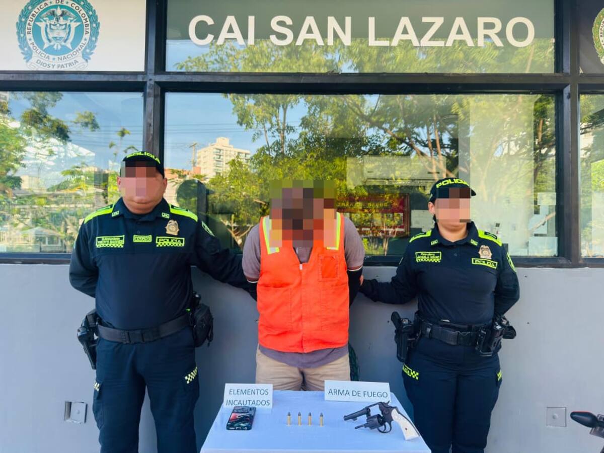 Capturado un presunto delincuente con un arma de fuego en el sector de Chambacú