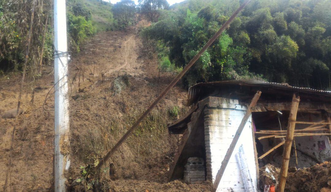 Derrumbe en Pácora, Caldas