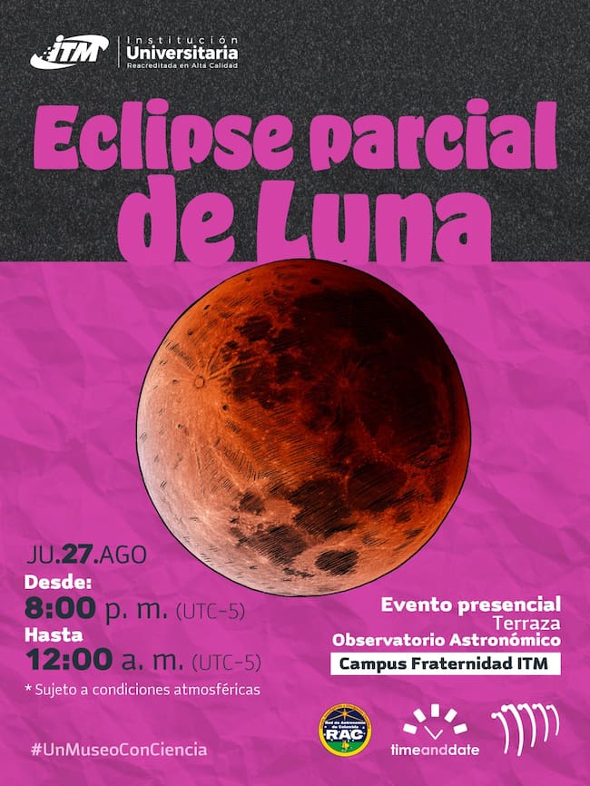 El Observatorio del ITM abrirá sus puertas para ver el próximo eclipse parcial de Luna