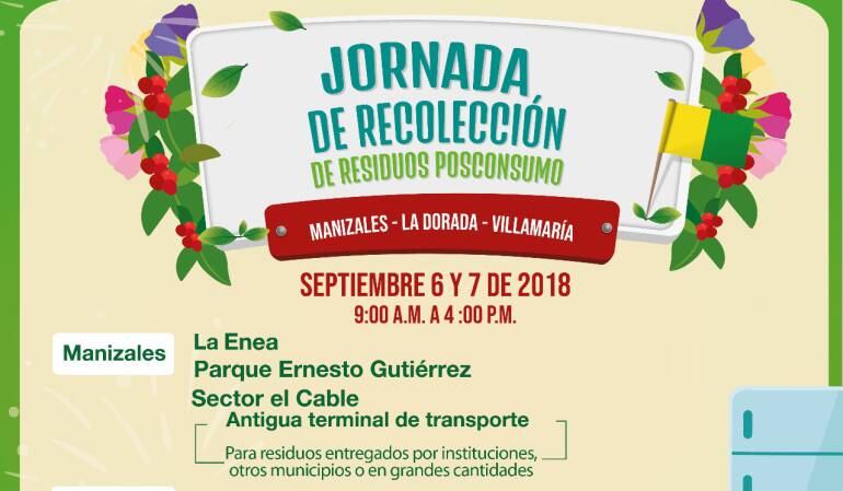 Jornada de recolección de residuos posconsumo en Caldas