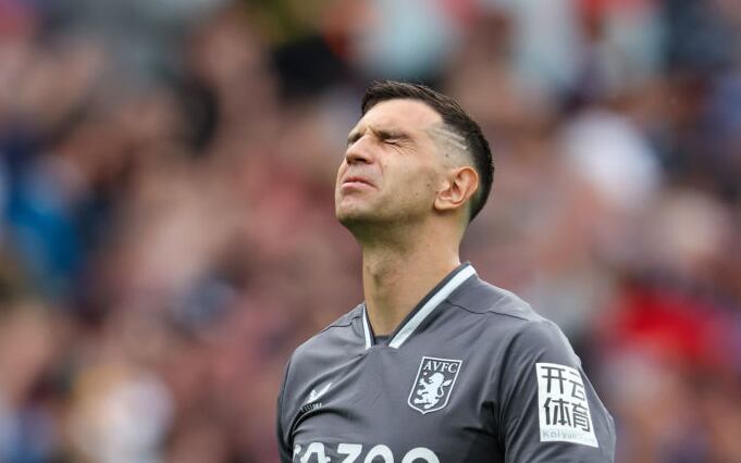 Emiliano Martínez, portero del Aston Villa y la Selección Argentina de Fútbol. Foto: Matthew Ashton - AMA/Getty Images