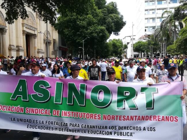 Protesta del gremio de docentes