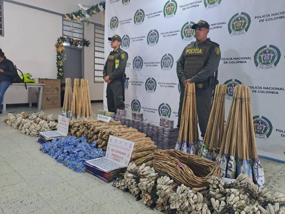 Policía en Manizales ha incautado más de dos mil unidades de pólvora en diciembre