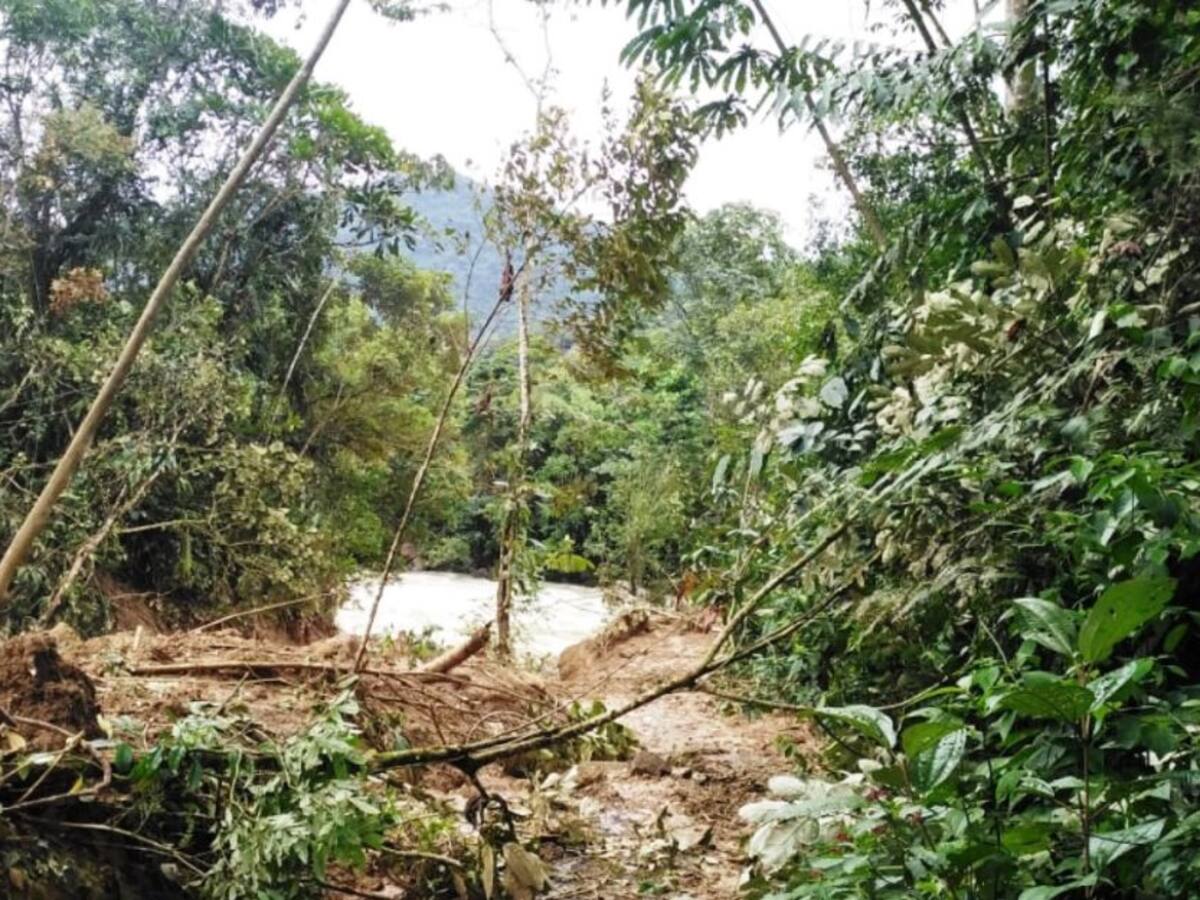 Lluvias destruyeron puente en Simití en el sur de Bolívar