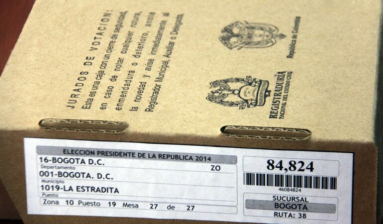 Registraduría Nacional entrega kit electoral para las elecciones.