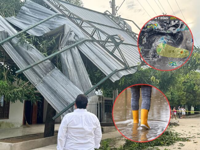 Afectación de viviendas en el Atlántico por Onda Tropical. Esto dice el IDEAM/ Imagen tomada de la Gobernación y Getty Images