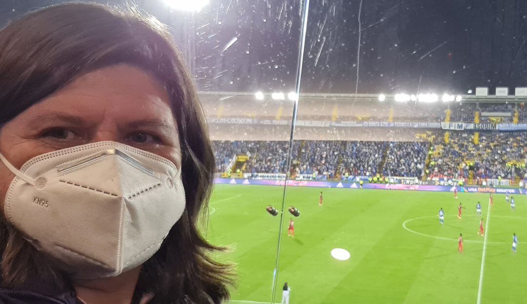 Blanca Durán, Directora del IDRD, en El Campín 