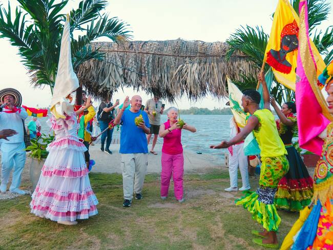 Turistas recibidos en Barranquilla. Foto: cortesía Carnaval SA.