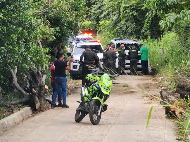 Escena del crimen custodiada por las autoridades en Villa del Rosario / Cortesía: Para Caracol Radio.