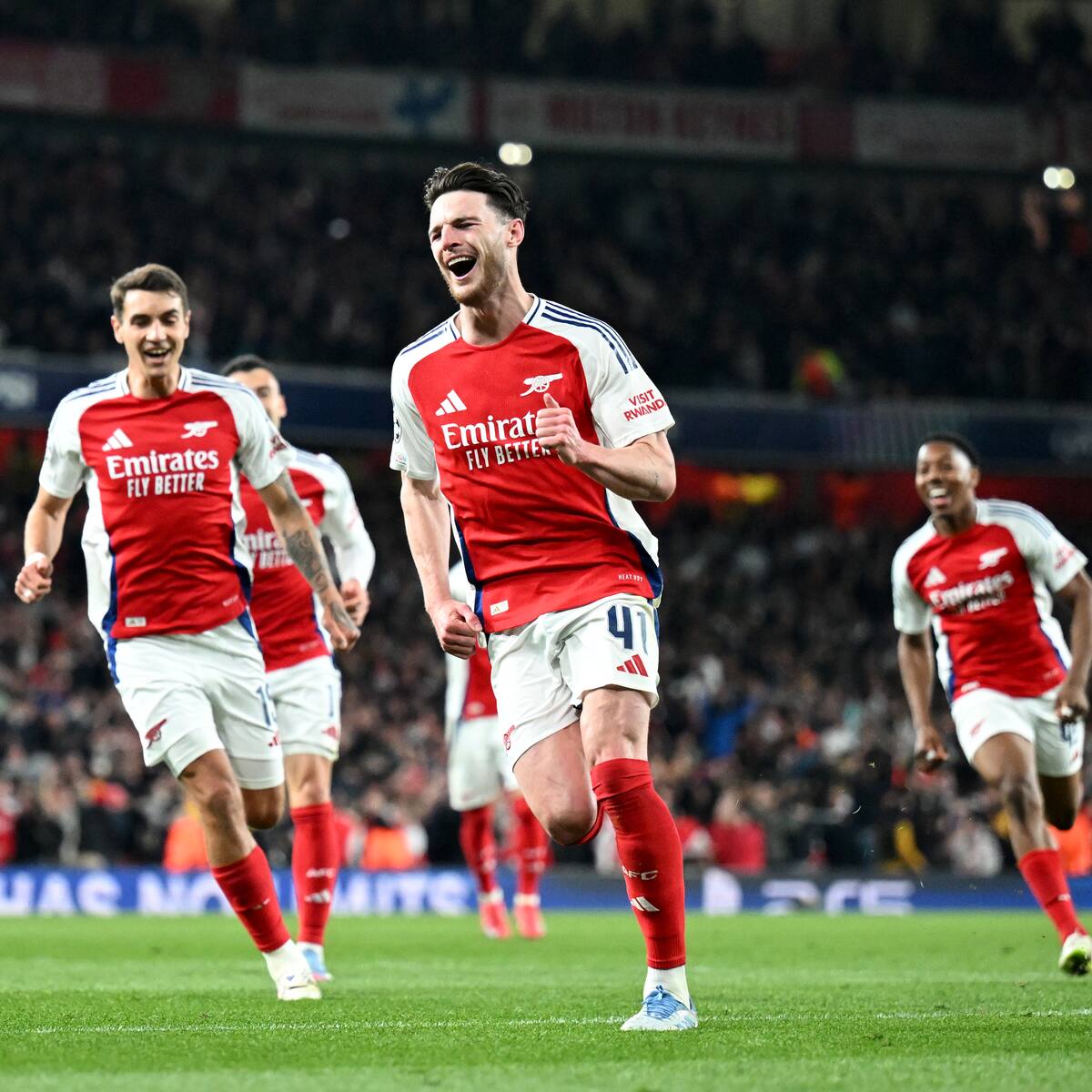 Arsenal golea al Real Madrid con un sensacional Rice y da el golpe en cuartos de Champions League
