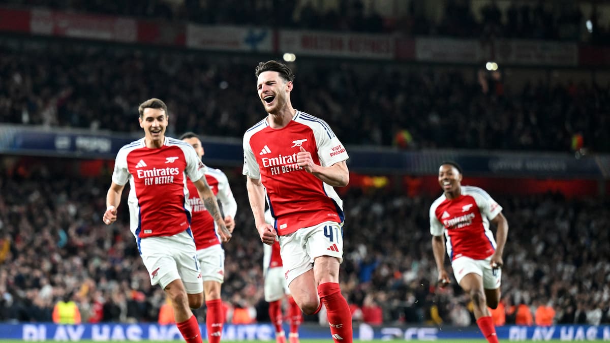 Arsenal golea al Real Madrid con un sensacional Rice y da el golpe en cuartos de Champions League