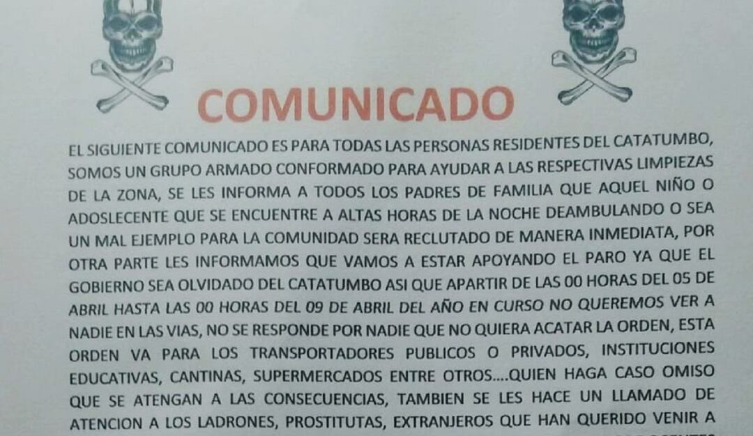 Panfleto de Águilas Negras