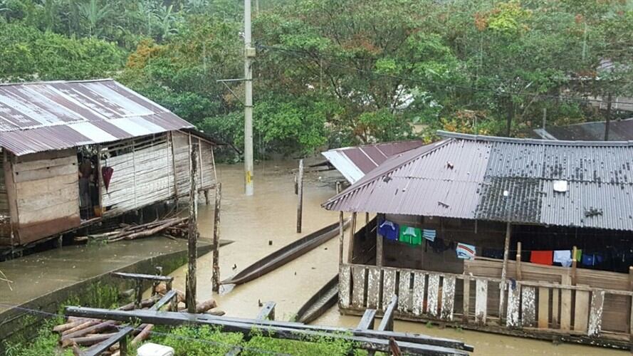 Lluvias en el Chocó. Foto: QRadio Chocó