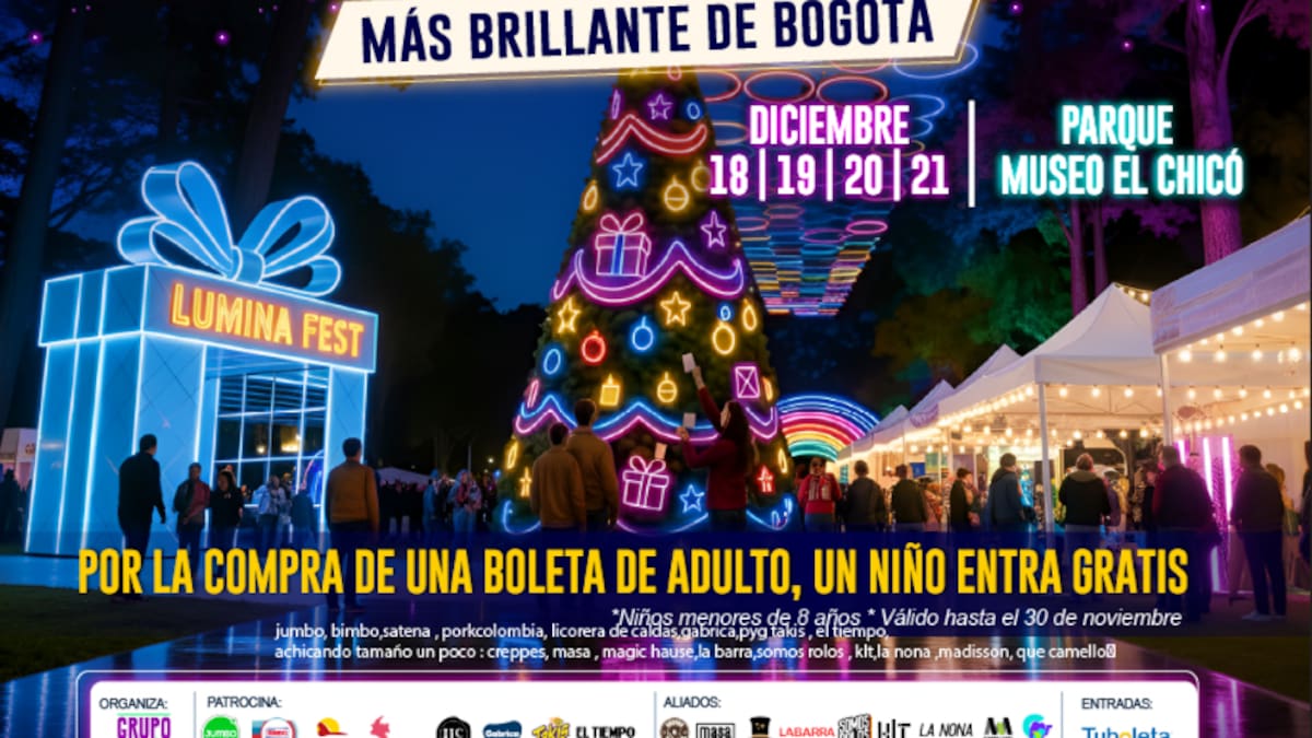 LUMINA FEST luces de Navidad, música y gastronomía en Bogotá: ¿Quiénes pueden tener boletería gratis?