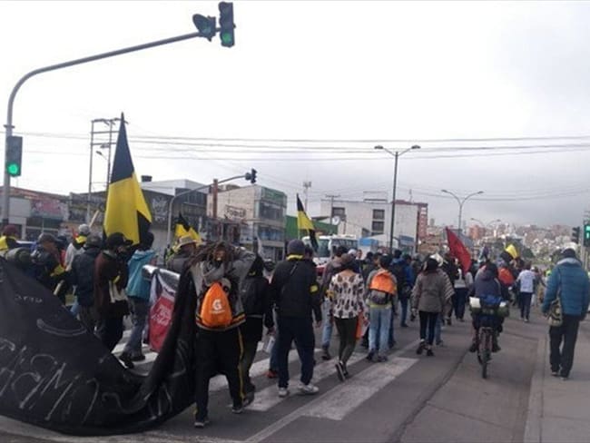 Protestas en Boyacá. Foto: Jorge Herrera