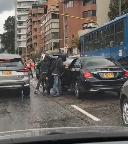 Atraco en el norte de Bogotá. Cortesía.