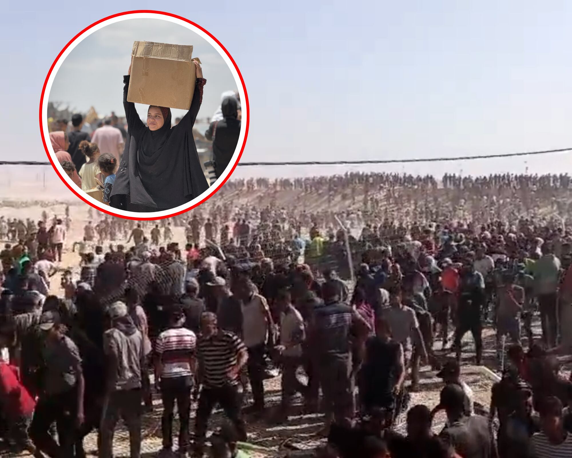 El ejército israelí disparó a una multitud de palestinos que se precipitó sobre el centro de entrega de ayudas en la Franja de Gaza.
(Foto:   Caracol Radio / Getty / Cortesía )