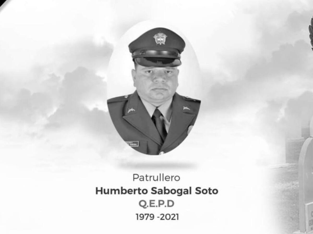 Este era el oficial Humberto Sabogal, quien murió en Bogotá: tenía 2 hijos