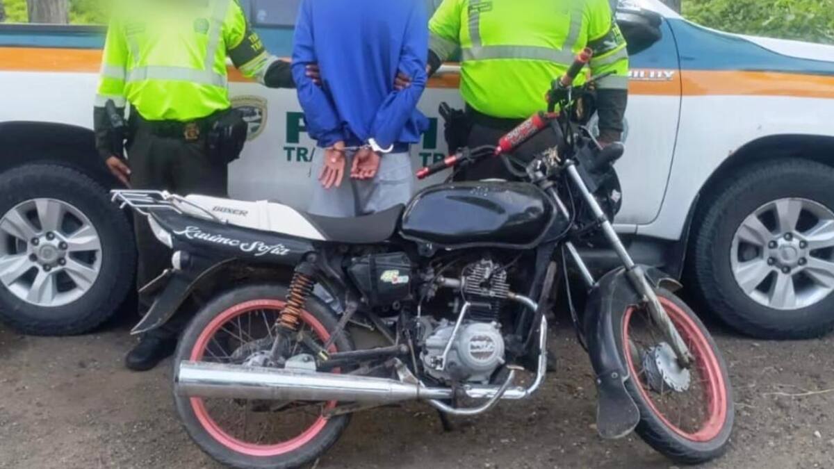 Cayó mototaxista con motocicleta adulterada en la vía Cartagena - Barranquilla