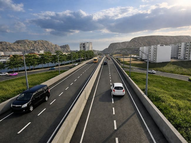 Puente de La Piragua busca descongestionar el tráfico de hasta 30 mil vehículos en Santa Marta/ Gobernación del Magdalena.