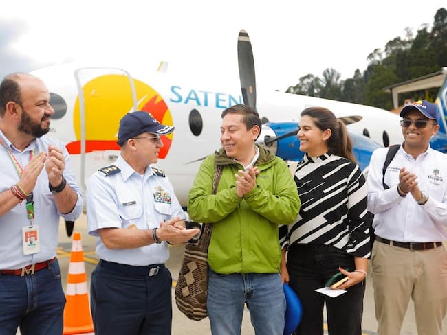 El gobernador de Boyacá acompañó la activación de la ruta el 3 de septiembre del 2024. Foto | Gobernación de Boyacá