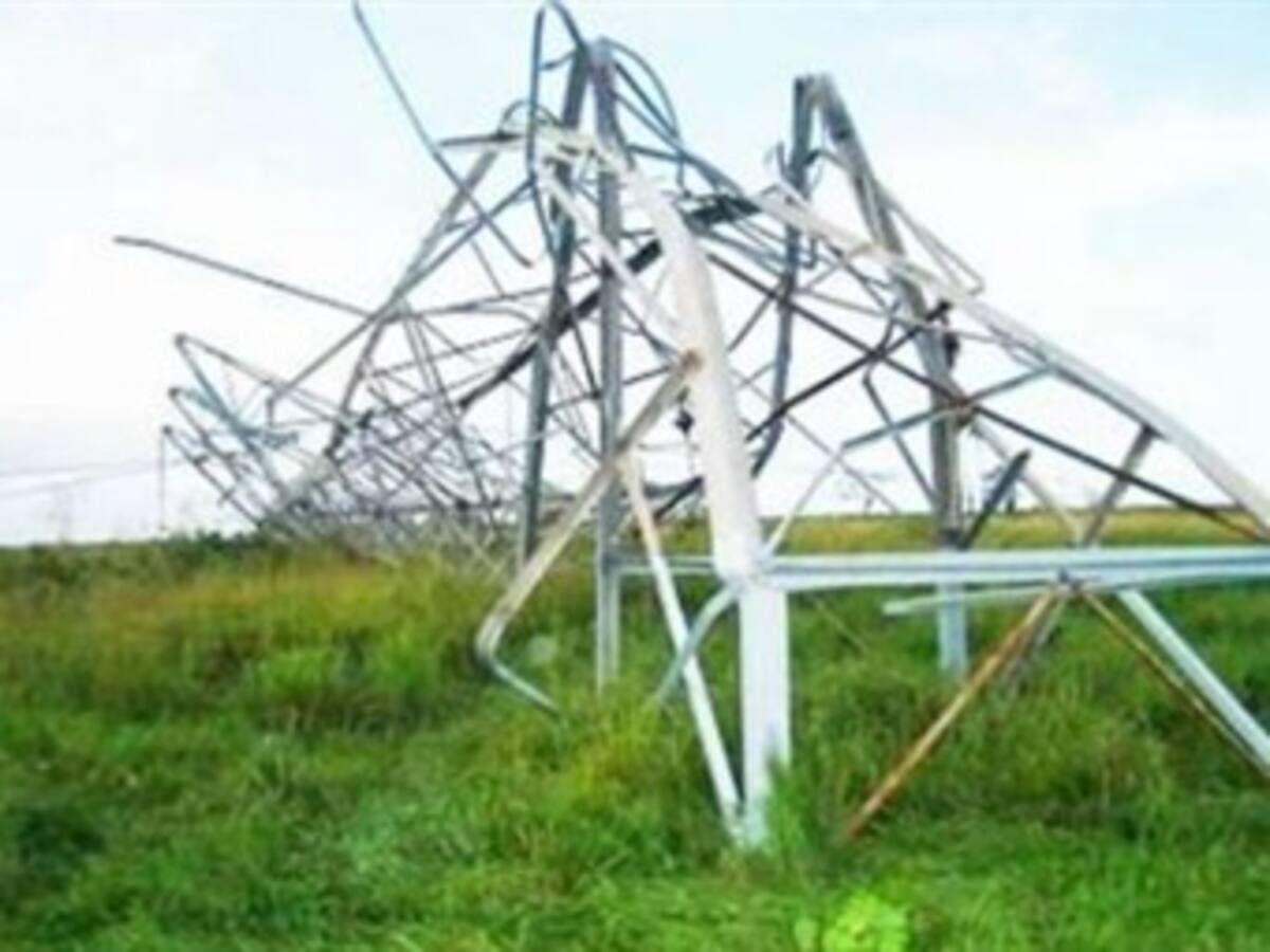 Las Farc derribaron una torre de energía de ISA en el nordeste de Antioquia