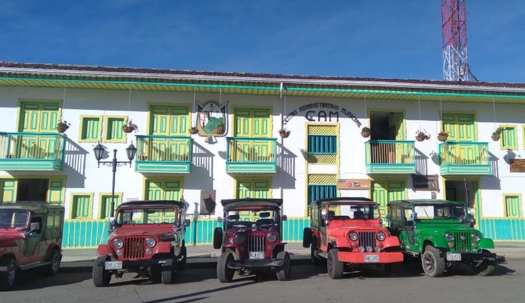 Jeep Willys en el municipio de Salento