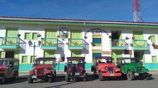 Jeep Willys en el municipio de Salento