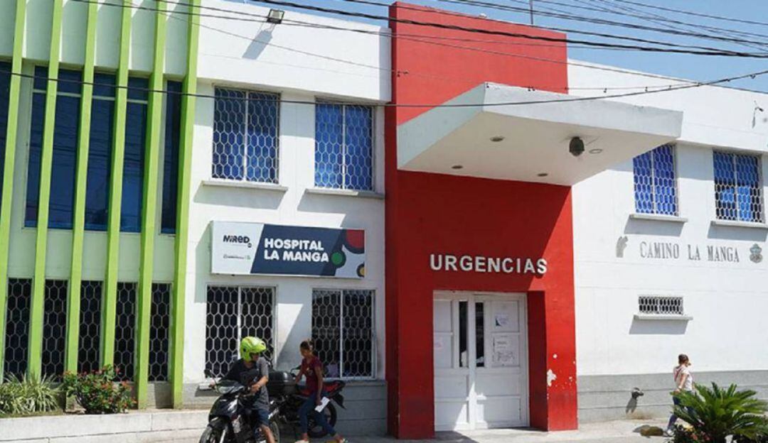 Hospital La Manga donde fueron trasladados los heridos.