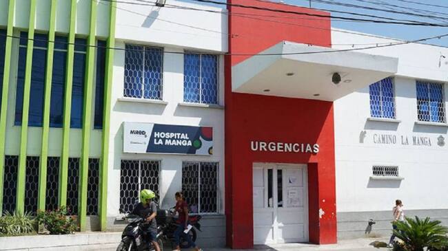 Hospital La Manga donde fueron trasladados los heridos.